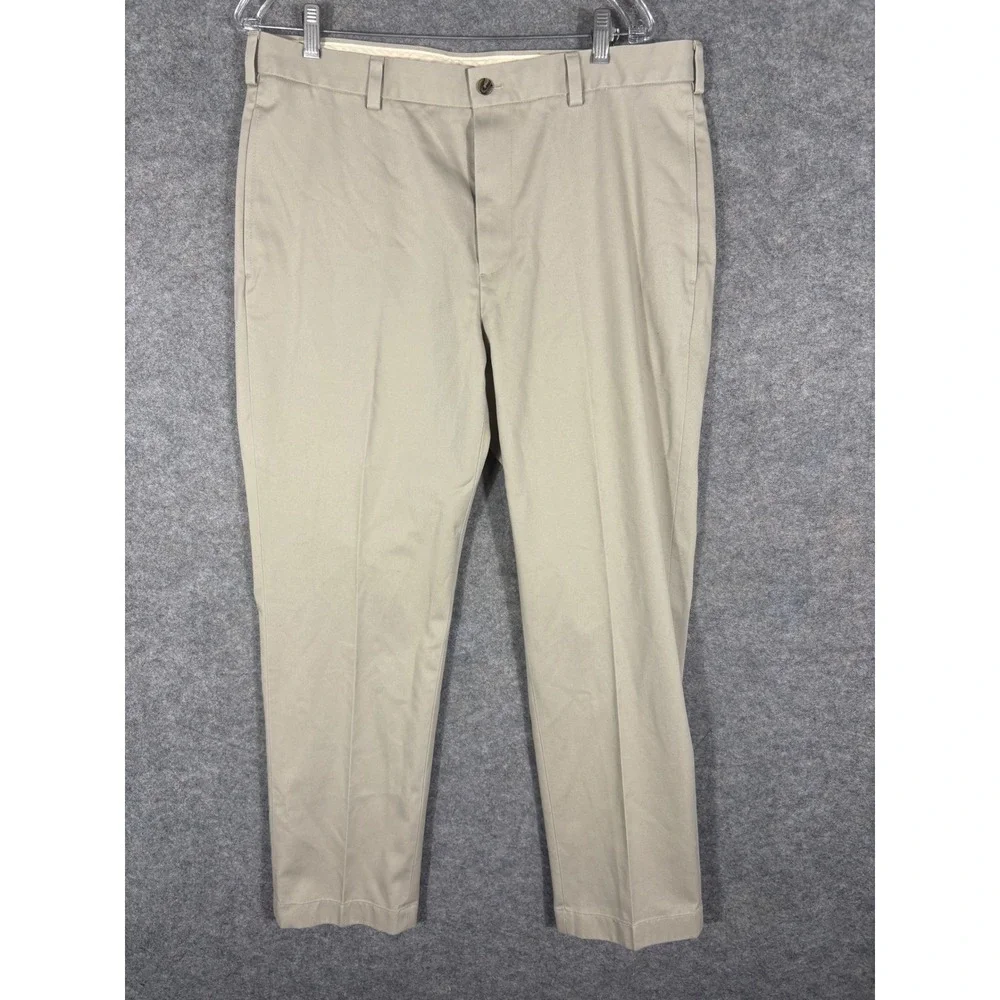 Brooks‎ Brothers Advantage Chino Pants Mens W36 L30 Beige Casual Trousers